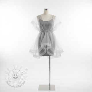 Tyl na TUTU ROYAL SPARKLE grey silver