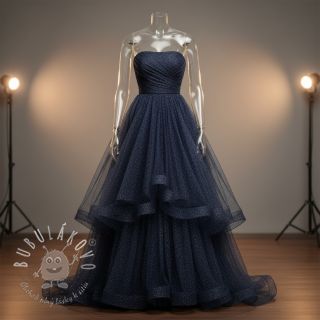 Tyl na TUTU ROYAL SPARKLE navy silver