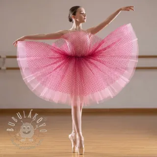 Tyl na TUTU SPOT dark fuchsia