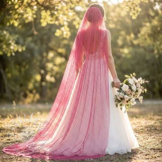 Tyl na TUTU SPOT dark fuchsia