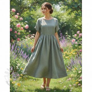 Ľan s bavlnou Lico camo green