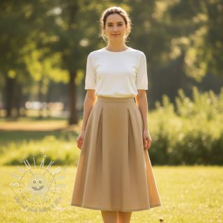 Ľan s bavlnou Fishbone camel