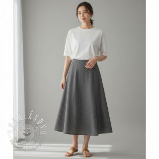 Ľan s bavlnou Fishbone black