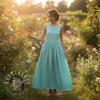 Ľan s bavlnou Fishbone mint