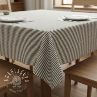 Ľan s bavlnou Lira medium stripe black