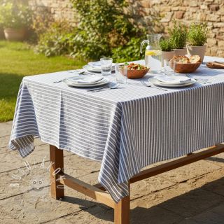 Ľan s bavlnou Lira big stripe jeans