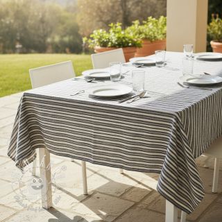 Ľan s bavlnou Lira big stripe black