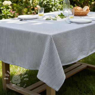 Ľan s bavlnou Lira medium stripe jeans