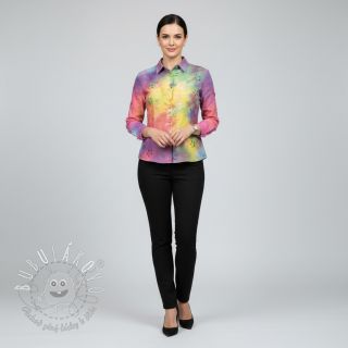 Bavlnená látka EMBROIDERY Tie dye Della design A