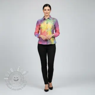 Bavlnená látka EMBROIDERY Tie dye Della design A