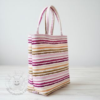 Bavlnená látka Small stripes Snoozy old pink