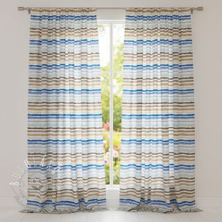 Bavlnená látka Big stripes Snoozy old blue