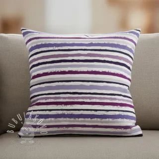Bavlnená látka Big stripes Snoozy violet