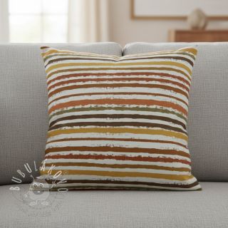 Bavlnená látka Small stripes Snoozy brick