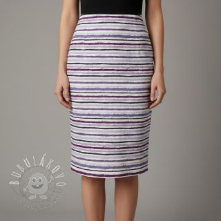 Bavlnená látka Small stripes Snoozy violet