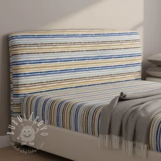 Bavlnená látka Small stripes Snoozy old blue