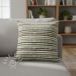 Bavlnená látka Small stripes Snoozy taupe