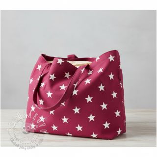Bavlnená látka Stars cerise