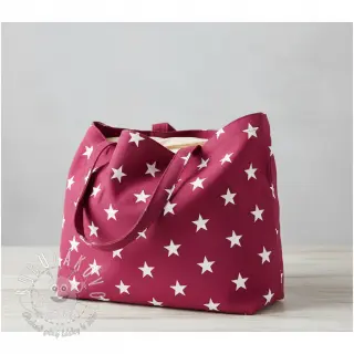 Bavlnená látka Stars cerise