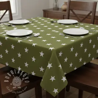 Bavlnená látka Stars green