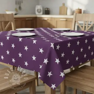 Bavlnená látka Stars purple