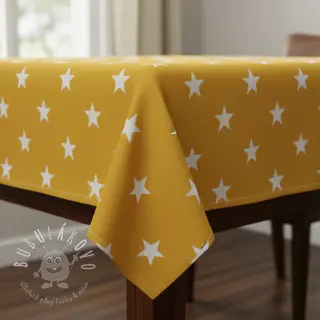 Bavlnená látka Stars yellow