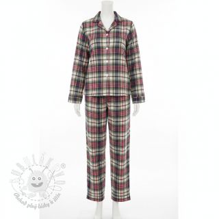 Bavlnená látka YARN DYED CHECK BRUSHED pickle