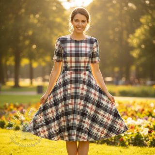 Bavlnená látka YARN DYED CHECK BRUSHED navy brick