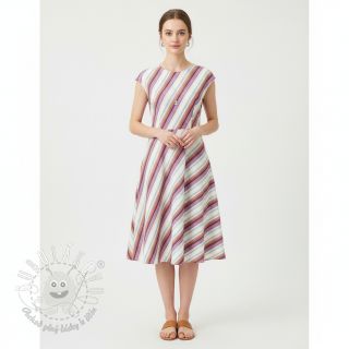 Bavlnená látka YARN DYED Line multi