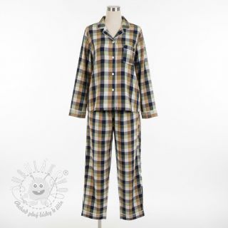 Bavlnená látka YARN DYED Square pickle