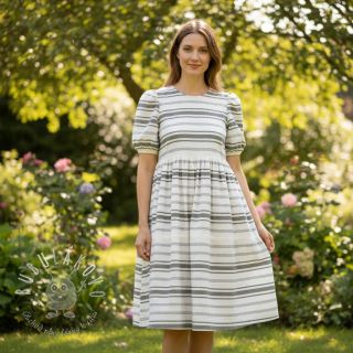 Bavlnená látka YARN DYED Structure army green