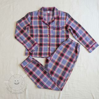 Bavlnená látka YARN DYED LUREX Check purple