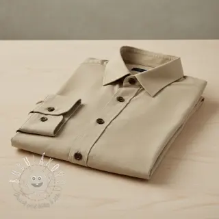Bavlnený popelín dark beige