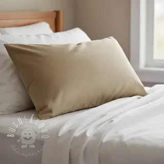 Bavlnený popelín dark beige