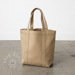 Bavlnený popelín dark beige