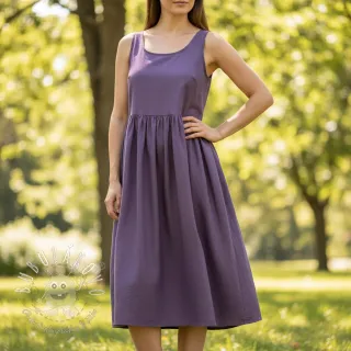 Bavlnený popelín plum