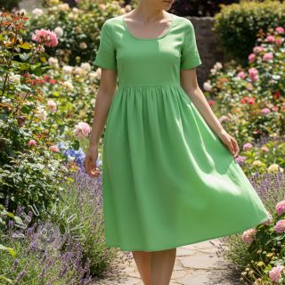 Bavlnený popelín neon green