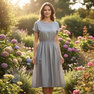 Bavlnený popelín metal grey