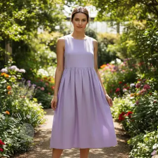 Bavlnený popelín bright lilac