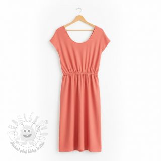 Bavlnený popelín dark coral