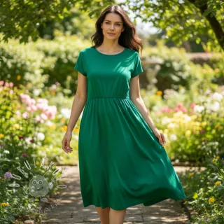 Bavlnený popelín emerald