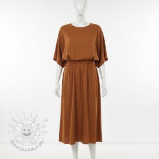 Bavlnený popelín dark cognac