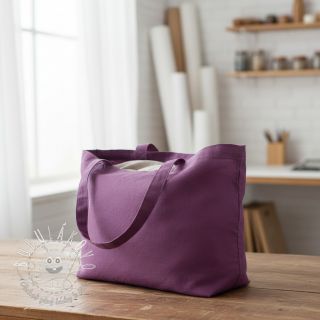 Bavlnený popelín aubergine