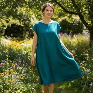 Bavlnený popelín forest petrol