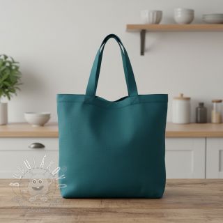 Bavlnený popelín dark cyan