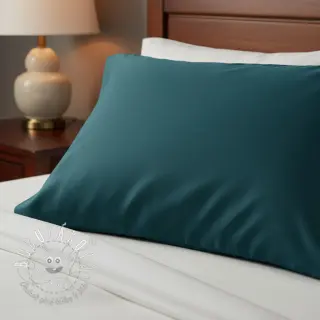 Bavlnený popelín dark cyan