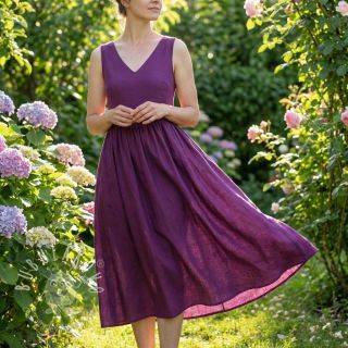 Bavlnený popelín dark purple