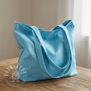 Bavlnený popelín sky blue