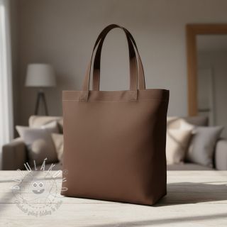 Bavlnený popelín dark brown