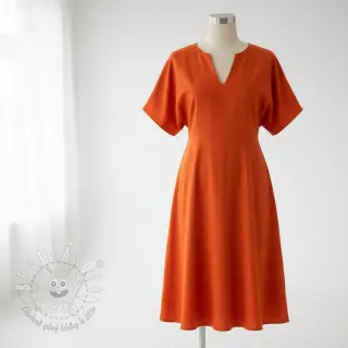 Bavlnený popelín flame orange